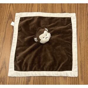 Tiddliwinks Monkey Baby Lovey Blanket Security Plush Brown Tan 13x13